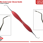 Mini Sickle Scaler Silicone Handle Dental Cleaning Instrument